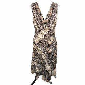 Rabbit Rabbit Rabbit Sleeveless Flare Dress, Brown